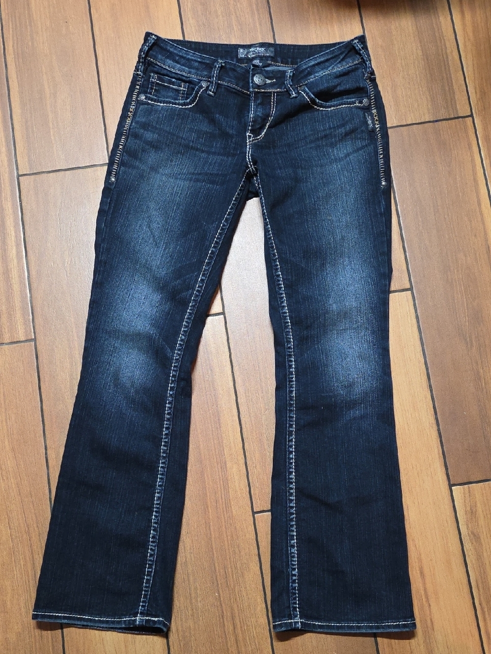 Women’s Dark Indigo Bootcut Jeans - Classic Stretch Denim